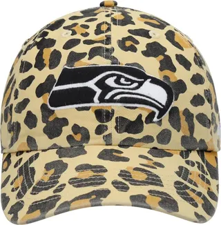 Women's '47 Tan Seattle Seahawks Bagheera Clean Up Allover Adjustable Hat