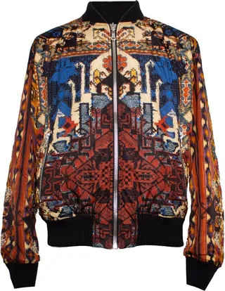 Balmain Reversible Graphic-Printed Zipped Bomber Jacket