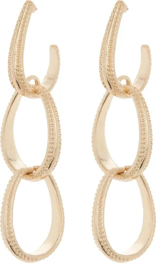 Triple Chain Link Earrings