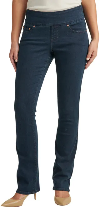 Petite Paley Mid Rise Bootcut Pull-On Jeans