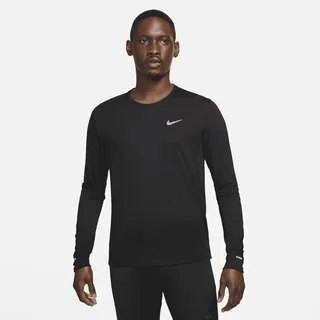 Nike Men's Dri-FIT Miler Long-Sleeve Running Top in Black