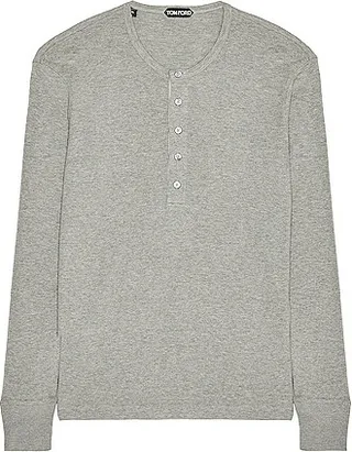 TOM FORD Fluid Rib Shirt in Grey