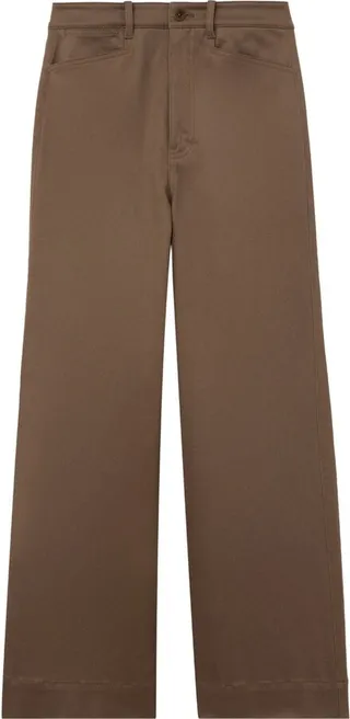 Wide-Leg Cropped Trousers