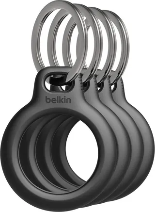 Belkin Secure Holder with Key Ring for AirTag - 4pk Black