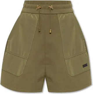 Balmain High-Waist Drawstring Cargo Shorts