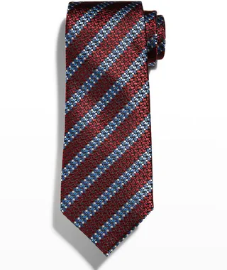 Men's Jacquard Stripe Silk Tie