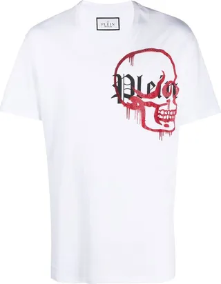 V-neck logo T-shirt