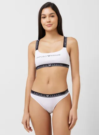 Plunge Neck Bra And Brief Set