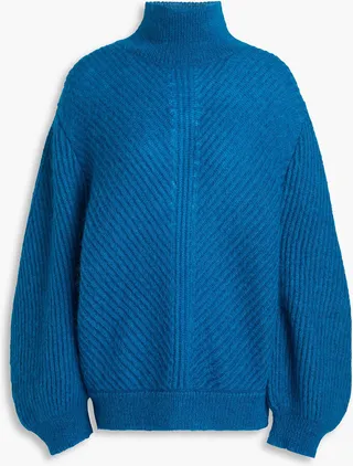 Mohair-blend turtleneck sweater