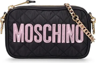 Quilted nylon shoulder bag