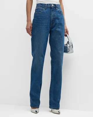 Straight-Leg Denim Jeans