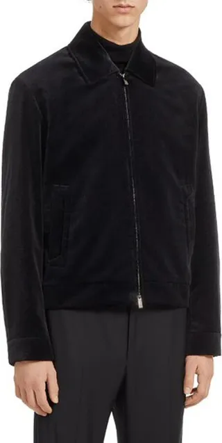Devoré Cotton Velveteen Evening Bomber Jacket