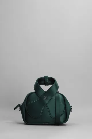 Hand Bag In Green Fabric