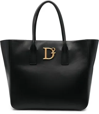 Logo-Plaque Detail Tote Bag