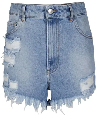 GCDS Distressed Denim Shorts