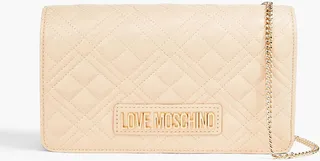 Quilted faux leather shoulder bag