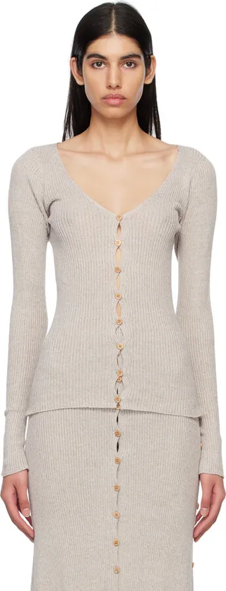 Baserange Gray Loulou Cardigan