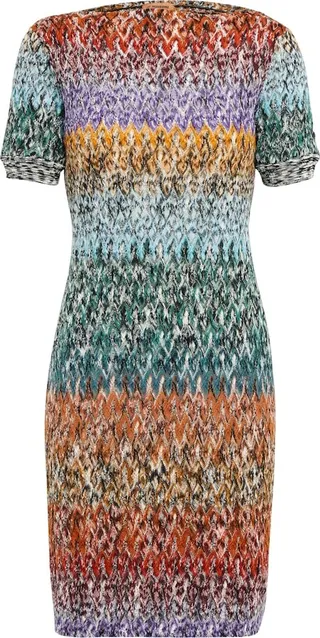 Space-dyed knit minidress