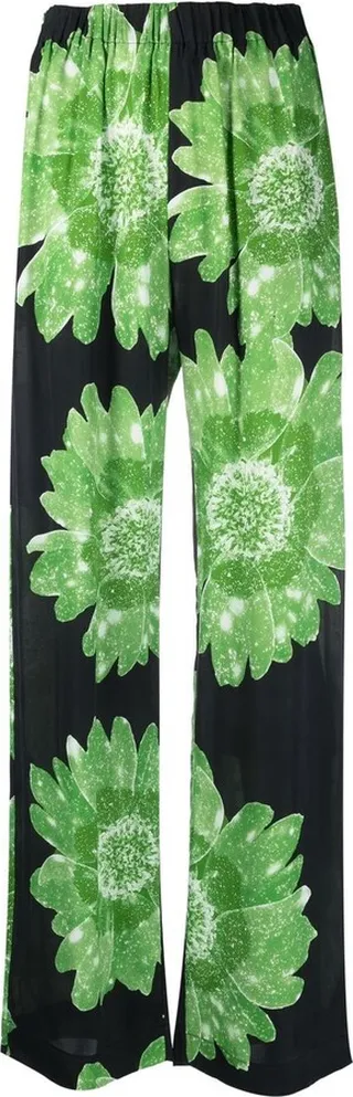 Floral-Print Straight-Leg Trousers