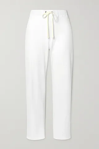 James Perse - Cropped Supima Cotton-terry Track Pants - White