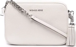 White Jet Set Crossbody Bag In Leather Woman