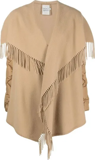 Quilted Wool Cape Coat