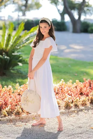 Shiraleah "Bride" Circle Tote - White