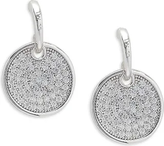 Platinum Plated Sterling Silver & 1.44 TCW Simulated Diamond Drop Earrings