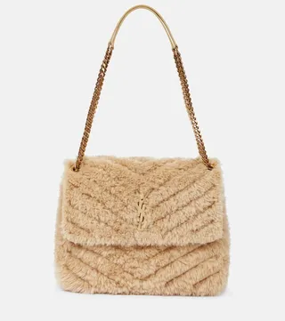 Niki Medium shearling shoulder bag