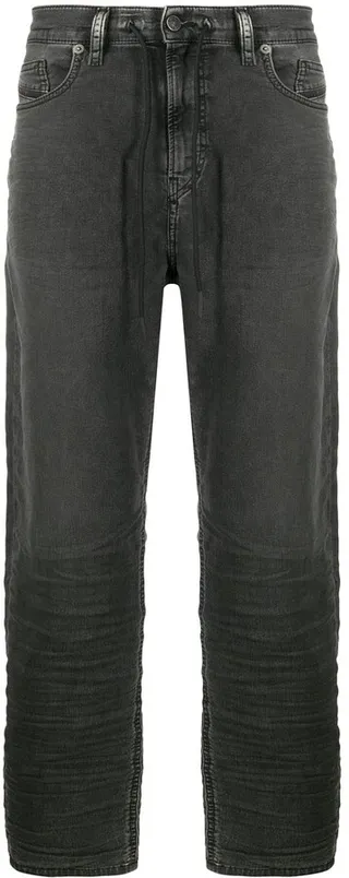 Drawstring Wide-Leg Jeans