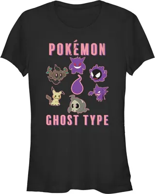 Junior's Pokemon Ghost Type Group T-Shirt - Black - Medium