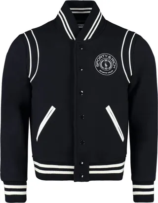 Embroidered Wool Bomber Jacket