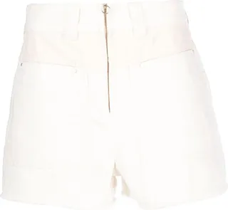 Mid-Rise Denim Mini Shorts