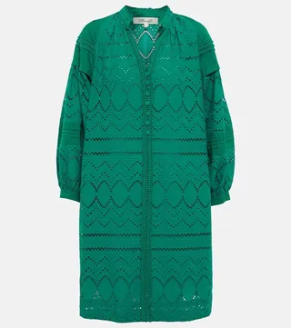 Nicolette broderie anglaise cotton minidress