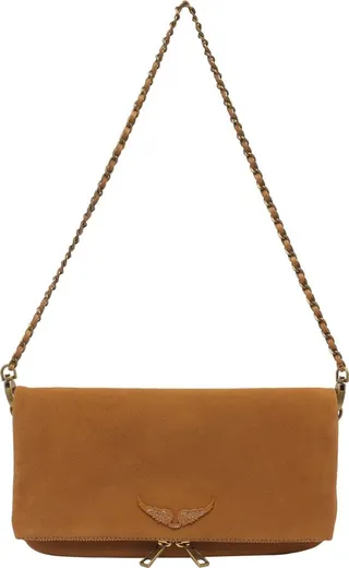 Zadig & Voltaire Rock Logo Plaque Fold-Over Shoulder Bag