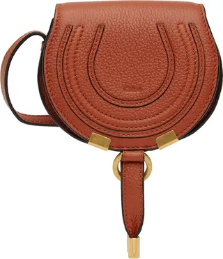 Chloé Red Nano Marcie Saddle Bag