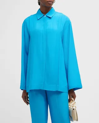Diagonal-Back Bib-Front Shirt