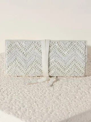 Shiraleah Charmed Jewelry Roll Pouch - Ivory