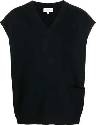 V-neck knitted vest
