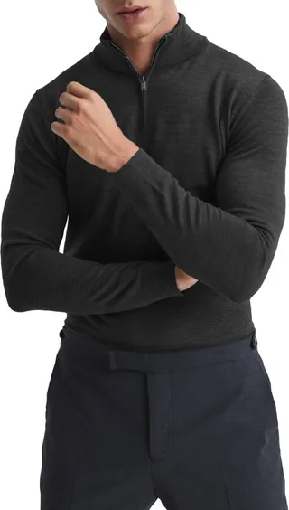 Blackhall Quarter Zip Merino Wool Sweater