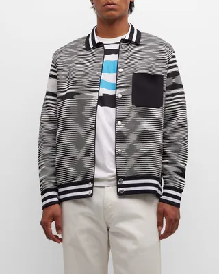 Men's Space-Dyed Knit Overshirt