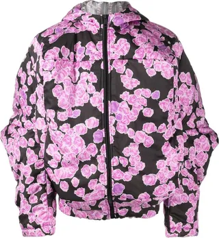 Rose-Print Puffer Jacket
