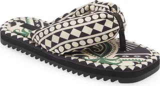 Scarf Puffy Flip Flop