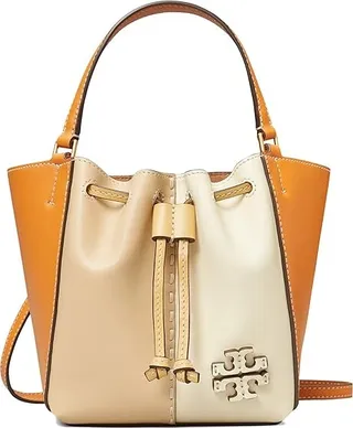 Tory Burch Mcgraw Color-Block Mini Dragonfly (Squash) Handbags