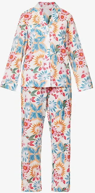 Womens White Dr Ledbury 60 Long Pj Set