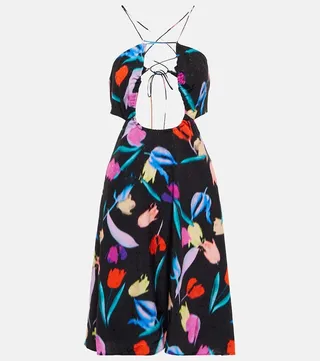 Nanna floral halterneck minidress
