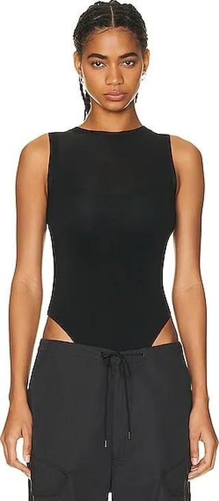 Citizens of Humanity Kenzie Mesh Bodysuit in Black