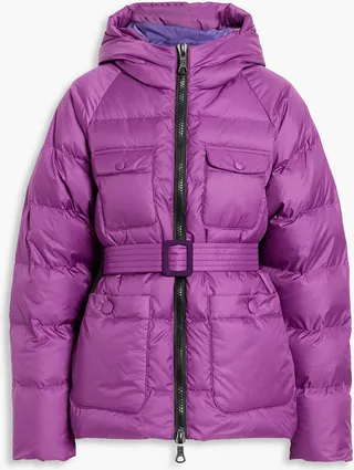 Berlin quilted shell hooded down jacket