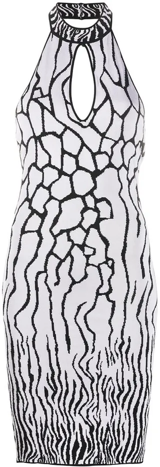 Animal-Print Fitted Dress
