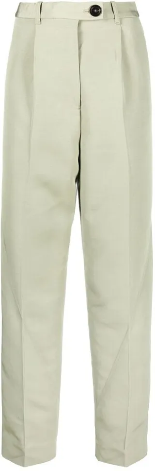 High-Waisted Straight-Leg Trousers